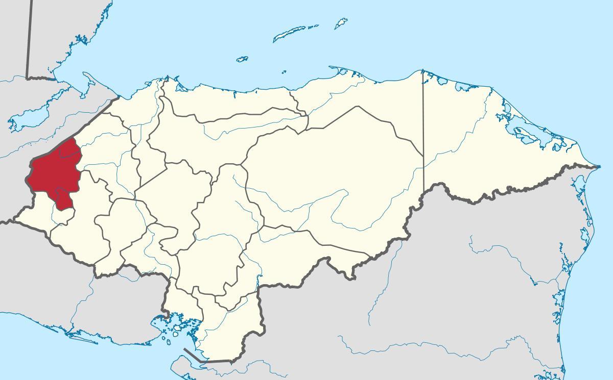 kaart copan Honduras
