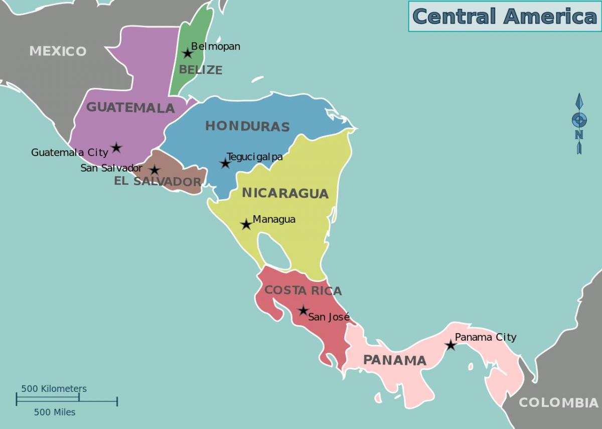kaart Honduras kaart kesk-ameerika