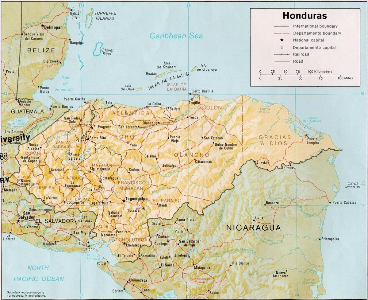 roatan lahe saared Honduras kaart