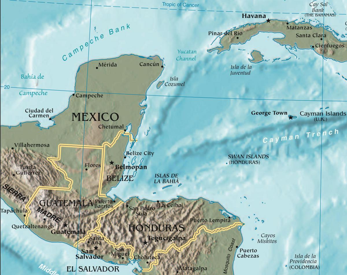 kaart lahe Honduras