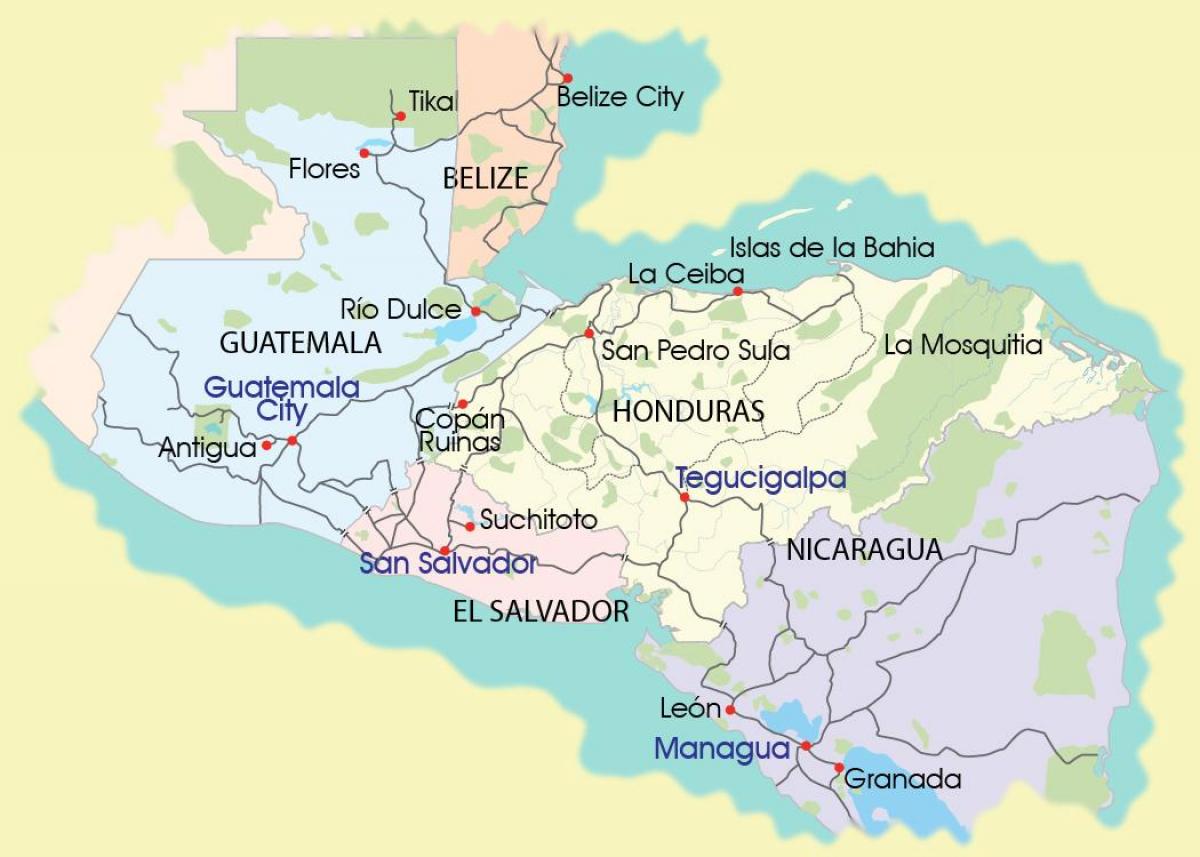 kaart mosquitia Honduras