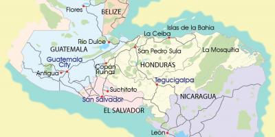 Kaart mosquitia Honduras