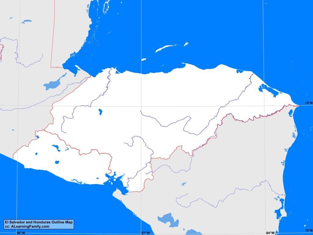 Honduras tühi kaart