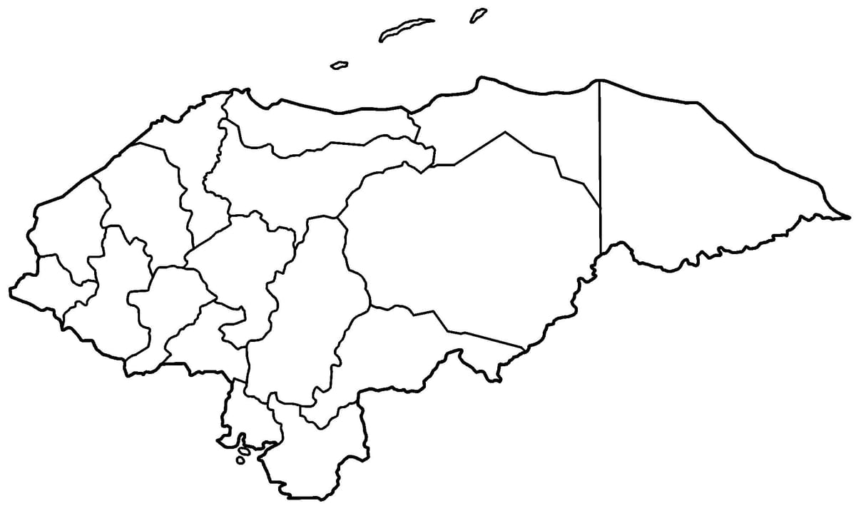 kaart tühi kaart Honduras