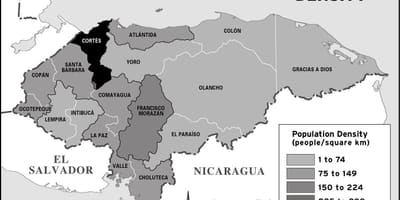 Kaart Honduras rahvaarv
