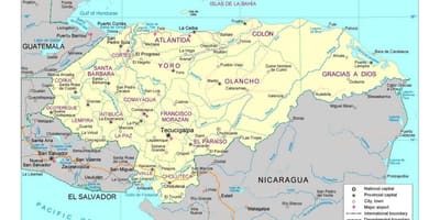 Honduras jõed, kaart