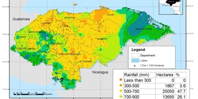 Kaart Honduras kliima