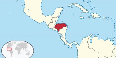 Honduras asukoha kohta world map