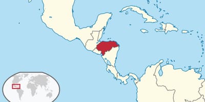 Kaart Honduras mandril